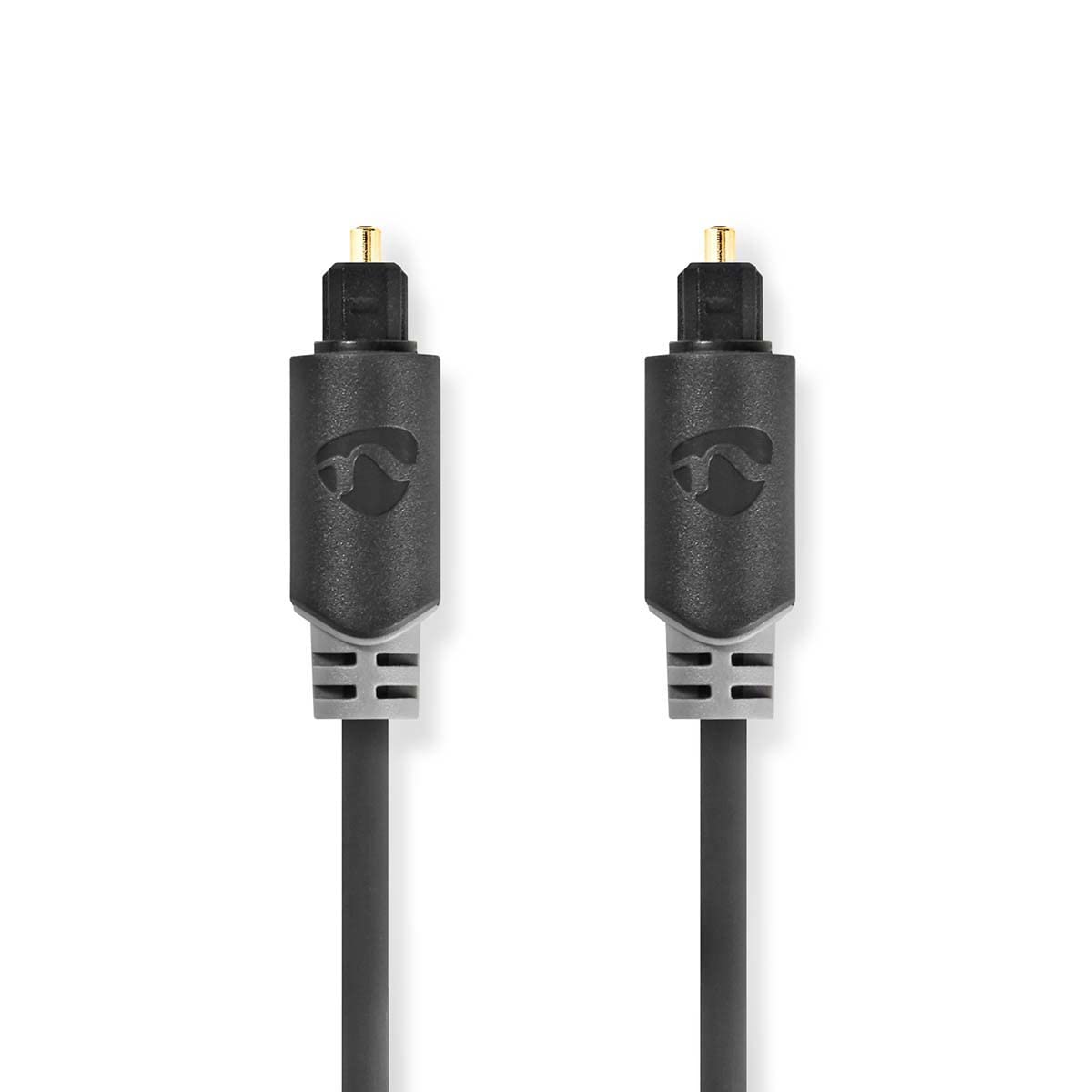 Nedis Optical Audio Cable Toslink to Toslink for DVD Player Blu-Ray Player Set-Top Box to Home Cinema Set, 5.1/7.1 Digital Surround Sound, Flexible Strain Relief - 2.0m