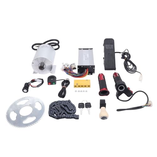 FILFEEL 60V 2500W Brushless Motor Kit, Aluminum Alloy Low Noise DIY Installation for Electric Scooter Motorcycle Electric Go Kart