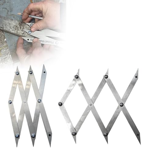 2025 latest 3 point center finder: center finder tool center finding tool for precise measurements three point center finder stainless kit precise measurements wood scribe pickets woodworking pipe (2)