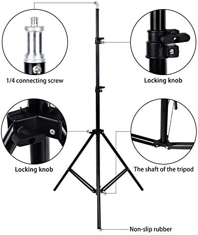 Kyrotech Aluminum Alloy Light Stand 2 Meters Adjustable Spring Padded Photo Tripod Stands Photo Studio Flashes, Ring Light Stand, Photography Equipment Flash Stand Ring light Tripod