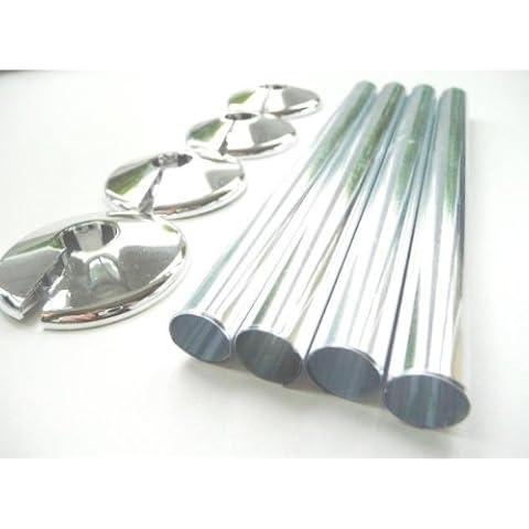 4 x 15mm Radsnaps and Collars CHROME -Free P & P Cover