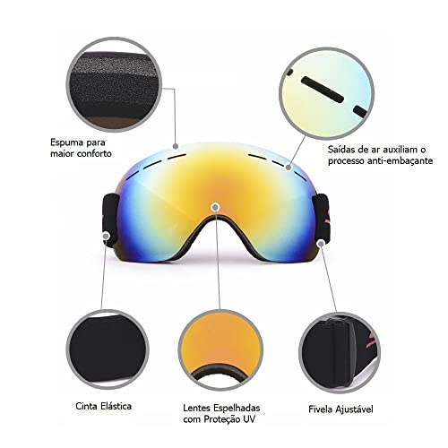 Kit 2 Oculos De Sol Esqui Jetski Snowboard Proteção Uv 400