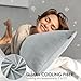 MIULEE Body Pillow for Adults Long Body Pillow for Side Sleeper Memory Foam Cooling Bed Full for Back/Stomach/Side Sleeping 20x54 Inch Silver Grey