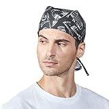 ITODA Skullcap Unisex Kappe Erwachsene Kopfbedeckungen für Damen Herren Kochmütze Skully Cap Atmungsaktive Sport Beanie Bistromütze Einheitsgröße Mütze für Kochen Radsport Fitness BBQ Motorrad