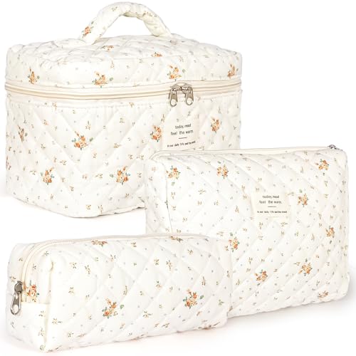 POWZOO 3PCS Set Reise Kosmetiktasche Mädchen,Baumwolle...