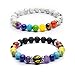 Produktbild WICCSTAR 2pcs Doppelt Natur Chakra Armband mit schmuckschatulle & bedeutung Karte
