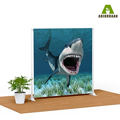 Aoihrraan 2x2m Grande Bianco Squalo Sfondo