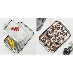 Hestan OvenBond Collection Stainless Steel Baking Sheet Set, 3-Piece and 12-Inch x 15-Inch Tri-ply Medium Sheet Pan