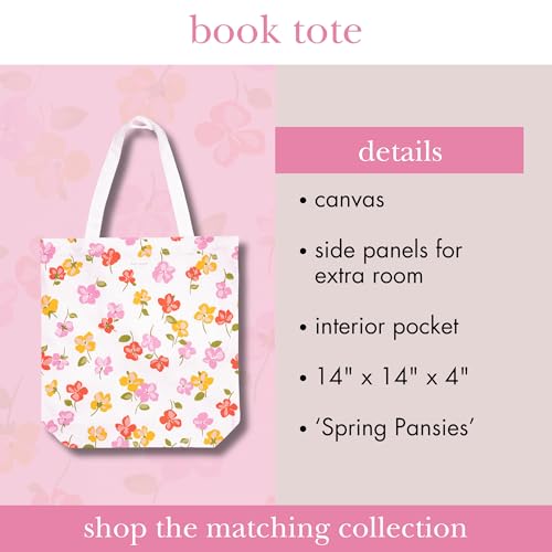 Image of kate spade new york Canvas Tote Bag for Women, Cute Tote Bag for Work or Teacher, Canvas Beach Bag, Book Tote with Pocket