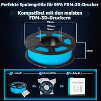 SUNLU PLA Glow in The Dark Filament 1.75 mm 1KG Weiß to Leuchtend Blau – Ansicht 8