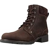 Leder Clarks Damen Orinoco Spice Biker Boots, Braun (Dark Brown Nub), 38 EU
