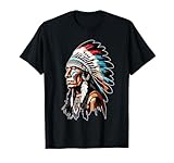 Una rappresentazione artistica della testa di uno chef dei nativi americani che piacerà a tutti gli amanti di questo stile d'arte.