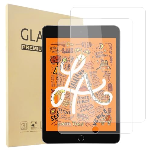 Hianjoo 2-Pack Screen Protector Compatible with iPad Mini 5/4 (2019/2015 Model 5th/4th Generation) 7.9 Tempered Glass [HD Clarity] [9 Hardness] [Anti-Scratch] [Easy Installation]