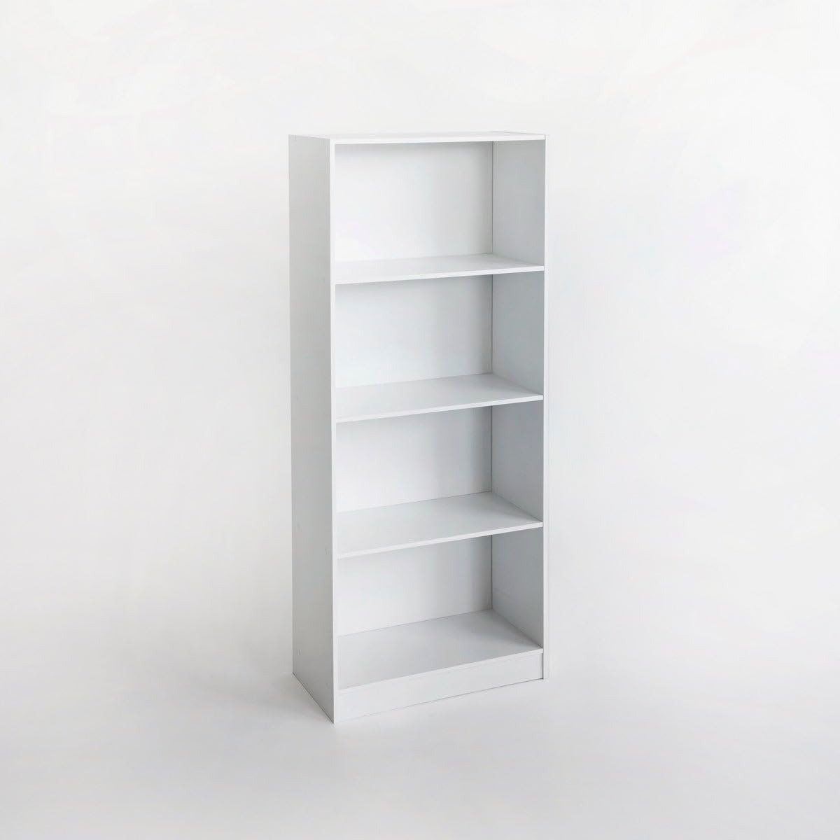 LOLAhome Estantería Librería Cubo con 4 estantes de Tablero de Laminado  Color Blanco para Despacho, Librería, Dormitorio o Despensa de 147x60 cm :  Amazon.es: Hogar y cocina