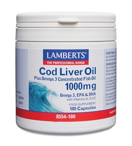 Lamberts Aceite De Higado De Bacalao 1000mg - 180 Cápsulas