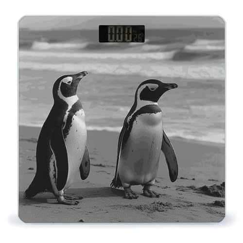Báscula digital de baño con superficie de vidrio templado miniatura 1