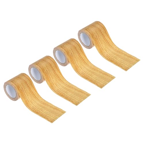 Image of PATIKIL Wood Grain Repair Tape 2.2 inch X15', 4 Pack Self Adhesive Realistic Textured Repair Tape Patch for Floor Door Table Cabinets Desk, Natural Oak