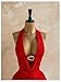 SHENHE Women's Sexy Deep V Neck Halter Mini Dress Backless Metal Ring Bodycon Party Club Dress Red Small