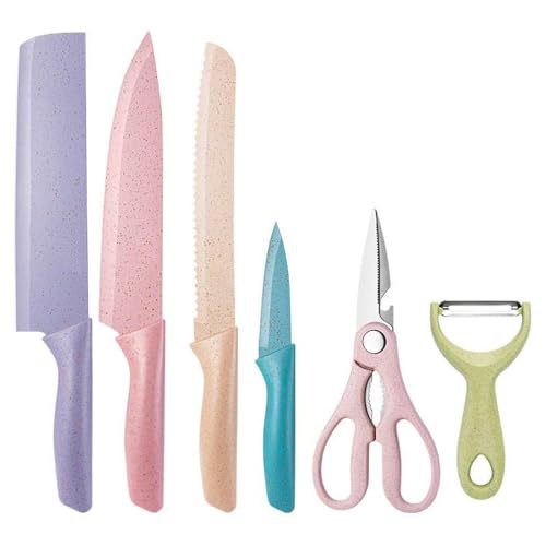 Set Cuchillos Cocina 6 Piezas Acero Inox Base