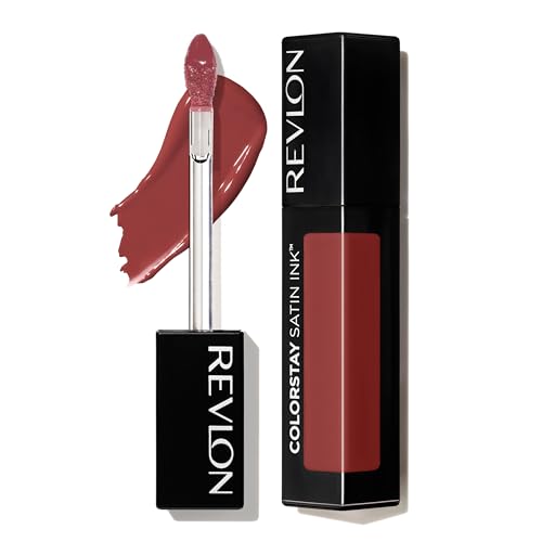 Image of REVLON Liquid Lipstick, Lip Makeup, ColorStay Satin Ink, Longwear Rich Lip Colors, Formulated with Black Currant Seed Oil, 032 Lady Topaz, 5 ml