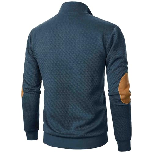 Sweat homme col montant pour sorties et quotidien style jacquard décontracté - 4