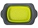 XL Large Kitchen Strainer by Comfify - Collapsible Silicone Over-The-Sink Colander with Extendable Handles - Use with Pasta, Fruit, Berries & Veggie - 6 Quart - Green