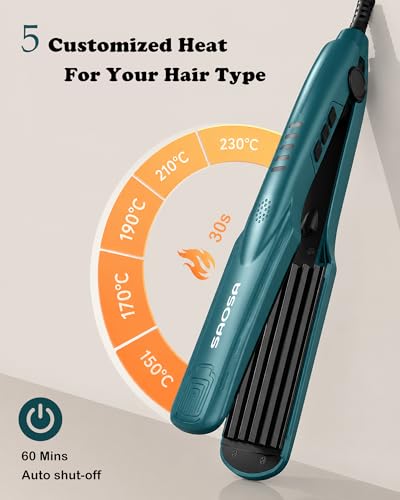 SAOSA Ceramic Crimper with 5 Heat Settings