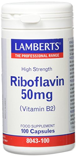 Lamberts Riboflavina 50mg (Vitamina B2) - 100 Cápsulas