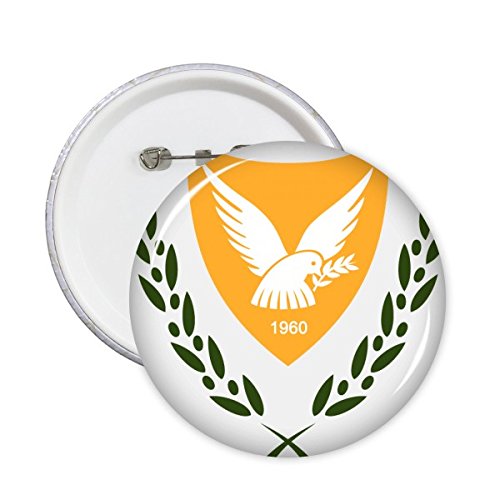 Badge Chypre Emblème haut de gamme bouton rond XL finition premium 5 pcs