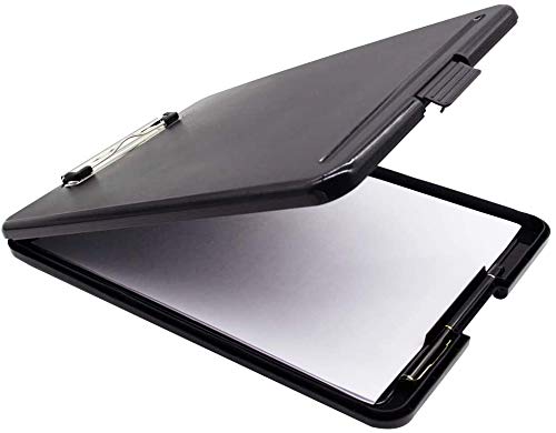 Klemmbrett A4 Slim Clipboard Aufbewahrungsbox,Transparente Kunststoff Zwischenablage Aufbewahrungskoffer Papierhalter Aufbewahrungs-Zwischenablage Ideal für Schul, Heim,Büro Verwenden Cover