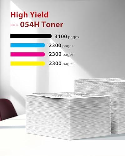 Image of 054H Toner Cartridge Set 4 Pack Replacement for Canon 054 MF642cdw MF642Cdw