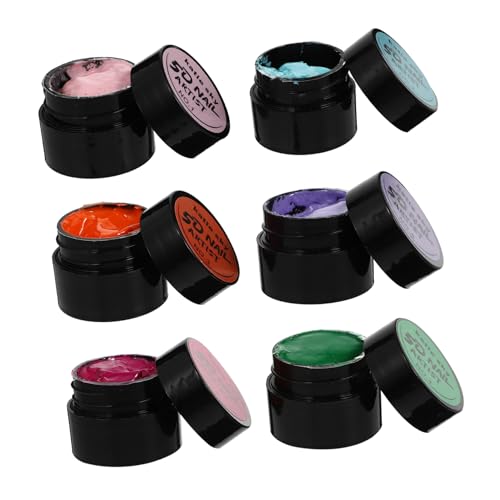 Genérico 6 Uds Esmalte De Uñas De Gel Esmalte De Uñas Brillante Laca De Uñas De Gel DIY Decoraciones De Uñas Esmalte De Gel Pin Caliente Pegamento De Uñas Esmalte De Uñas DIY Gel De Uñas