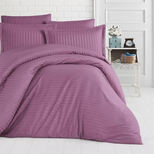 Image of Sofrito Micorfiber - Cotton Feel Duvet /Comforter Cover (Double - 91 inchx101 inch - Inches) with Solid Zipper Clousre - Plum | Solid Zipper Closure & Four Corner Ties |