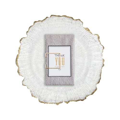 25 Platos Decorativos Redondos Oro 13 Pulgadas miniatura 1