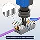 FGB LSA Verbinder Cat6 und Cat7 Geschirmt Connection Box, Verbindungsmodul, POE Kabel Verbinder, für Verbinden/Reparieren von Netzwerk, Kabel 2 Stück