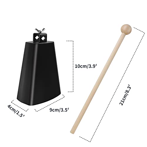 image for Soulmate Cowbell 4 inch Metal Steel Cow Bell Instrument Noise Makers C