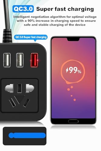 Image of 200W Car Power Inverter with 2 USB Ports (18W & 15W QC3.0), 1 USB-C 30W PD, and 2 AC Universal Outlets | 12V DC to 220V AC Converter for Laptop, Phone, and Electronics Charging