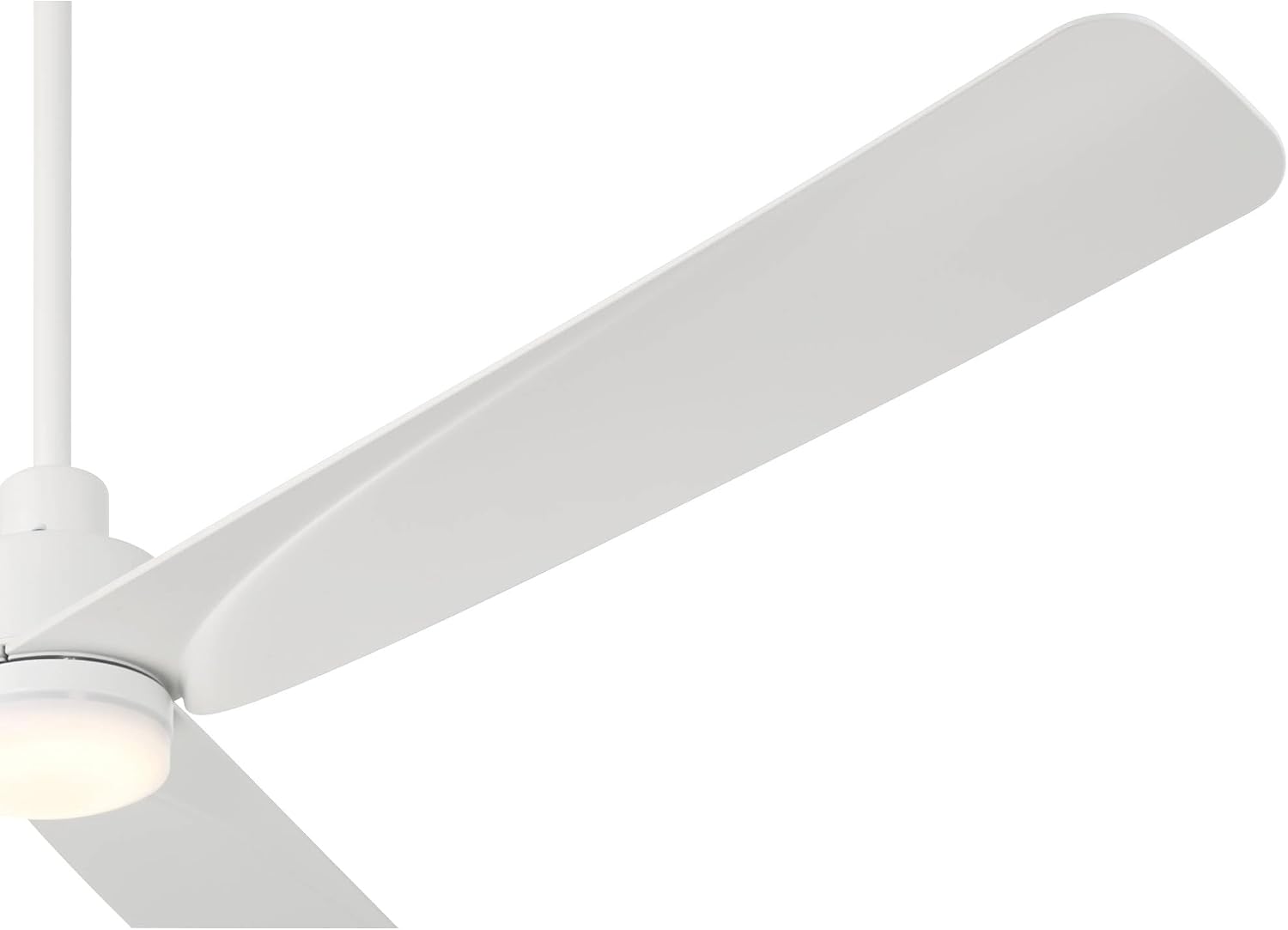 Casa Vieja 60" Sailplane Modern Industrial Indoor Outdoor Ceiling Fan 3 Blade LED Light Remote Control Matte White Finish Blades Bedroom Patio Living Room Kitchen Damp Rated Decorative DC Motor