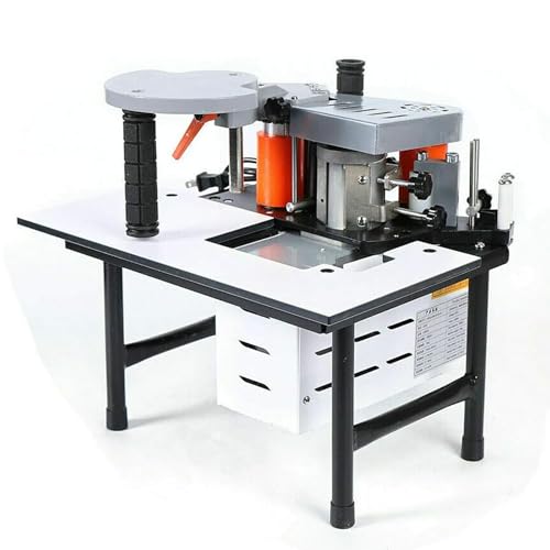 Dfdieratve MáQuina para Encolar Cantos de Madera, MáQuina para Encolar Cantos de Madera PortáTil de Velocidad Ajustable de 0 a 6 M/Min, para Cantos Rectos y Arqueados