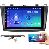 for Mazda 3 Car Radio 2010-2013 | Wireless CarPlay Android Auto | Plug and Play | Steering Wheel Control | 5G Wi-Fi| Bluetooth 5.0 | GPS Navigation