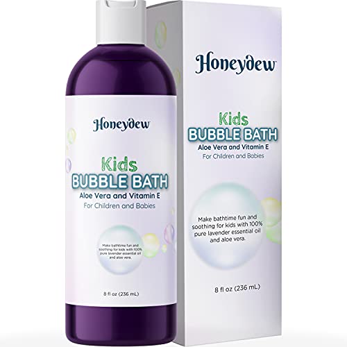 Lavender Bubble Bath for Kids with Aloe - Sudsy Bubble Bath with Aromatherapy Essential Oils for Relaxing and Lavender Oil Baby Bath Wash - Kids Bath Enriched with Nourishing Aloe Vera and Vitamin E