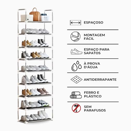 Sapateira Vertical 9 Prateleira Organizador 27 Pares