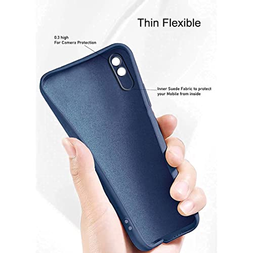 Image of Back Cover for Mi Redmi 9A / Redmi 9i / Redmi 9A Sport | Full Camera Protection | Liquid Silicon Case | Flexible Bumper Case for Mi Redmi 9A / Redmi 9i / Redmi 9A Sport (Blue)