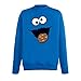 Produktbild Jimmys Textilfactory Sweatshirt Krümelmonster mit Keks Karneval Kostüm Sesamstraße Herren 116-5XL Gruppen-Kostüm Rosenmontag Party Feier, Größe:2XL, Farbe:Royalblau
