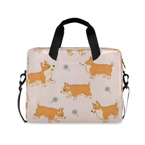 Bolsa para laptop con diseño pintado a mano de Corgi miniatura 1