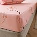 Mateju Sábana Bajera de Microfibre, Protector de Colchón Moderno Estampado Nórdico Suave y Cómoda Transpirable con Elástica Bolsillo Profundo para Grueso Colchón (Ramas Rosadas,90x200x30cm)
