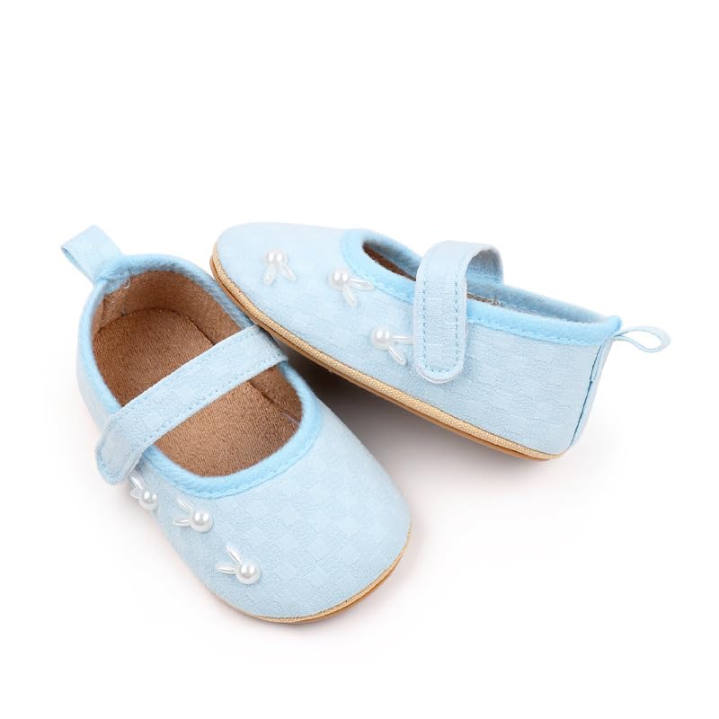 Baby Girls Mary Jane Shoes Anti-Slip Rubber Sole Toddler Princess Flats3