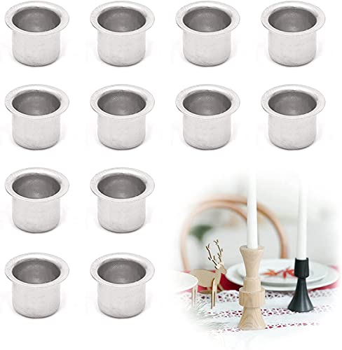 LATRAT Juego de 50 mini portavelas de metal para velas de árbol, velas de muñecas, velas de pirámide, velas de mesa y velas de té