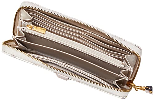 Guess Briana Large Zip Around Wallet Cream Logo One Size #TOP3