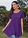BELAROI Plus Size Tops for Women Summer Casual Tshirts Tunic Short Sleeve Loose Fit Outfits(Purple Tie Dye,2X)